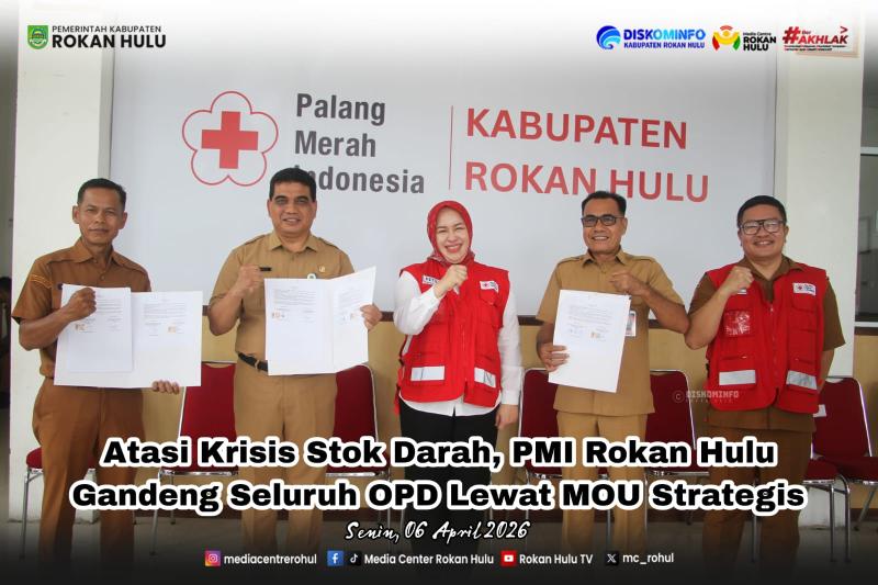 Atasi Krisis Stok Darah, PMI Rokan Hulu Gandeng Seluruh OPD Lewat MOU Strategis