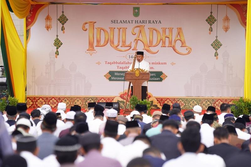 Salat Iduladha Bersama Pemprov Riau Berlangsung Khidmat, Ribuan Jemaah Hadir