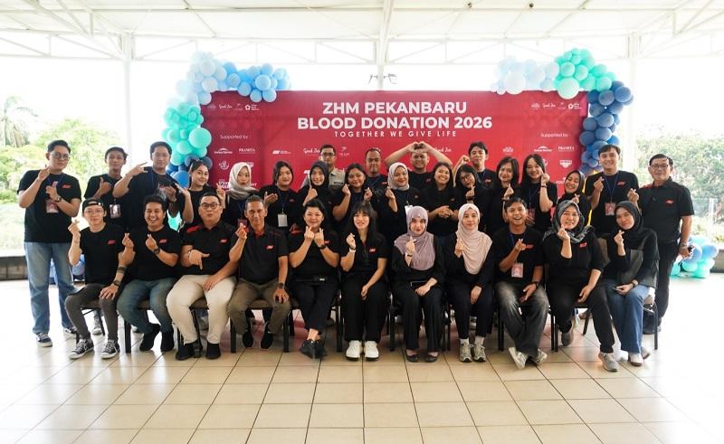 347 Peserta Hadir, Aksi Donor Darah Zuri Hotel Management Pekanbaru Hasilkan 280 Kantong Darah