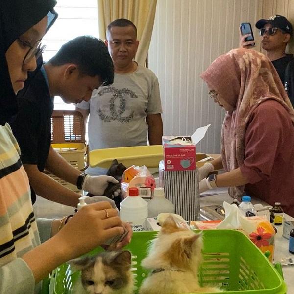 Ratusan Hewan Peliharaan Ikuti Pengobatan Gratis dalam Rangka HUT ke-242 Pekanbaru