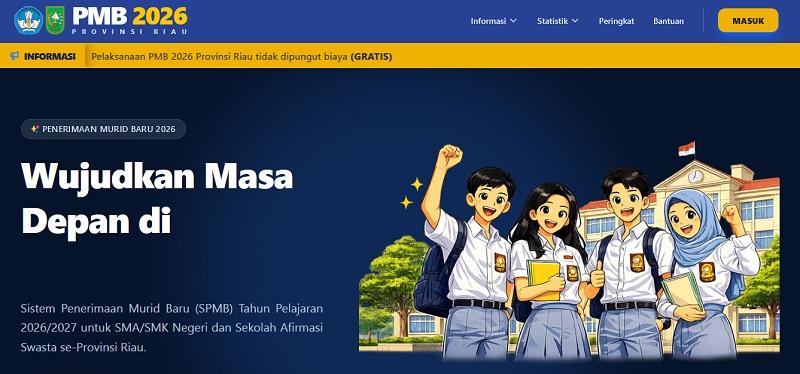 Pendaftaran SPMB SMA/SMK Negeri Riau Ditutup, Hasil Seleksi Diumumkan 22 Juni