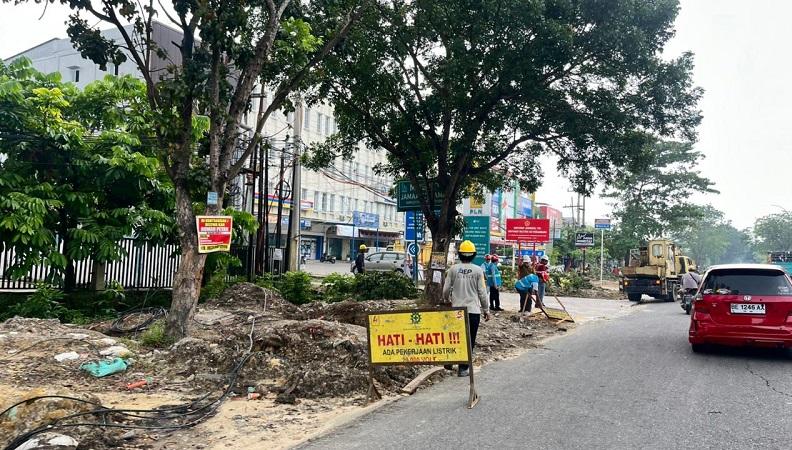 Pelebaran Jalan Tuanku Tambusai Ditarget Rampung Desember, Simpang SKA Bakal Ditutup