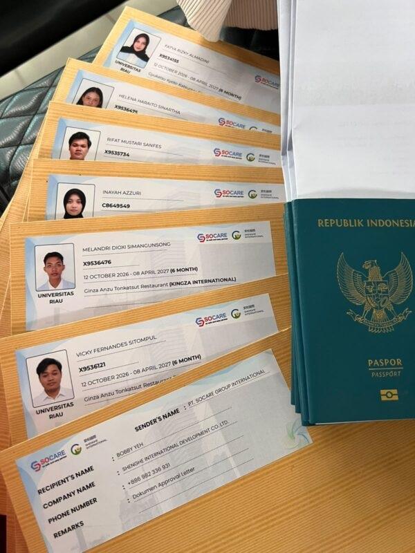 Unri Berangkatkan 10 Mahasiswa FISIP Magang ke Taiwan, Tingkatkan Daya Saing Lulusan