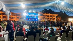 Ratusan Warga Ramaikan Nobar Laga Spanyol vs Belgia Piala Dunia 2026 di Kantor Gubernur Riau