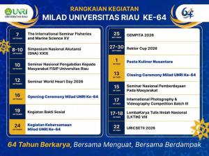 September–Oktober Penuh Kemeriahan, Unri Siapkan Agenda Besar Milad ke-64